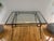 Vintage Brutalist Iron & Glass Writing Desk / Console Table For Sale - Image 4 of 4