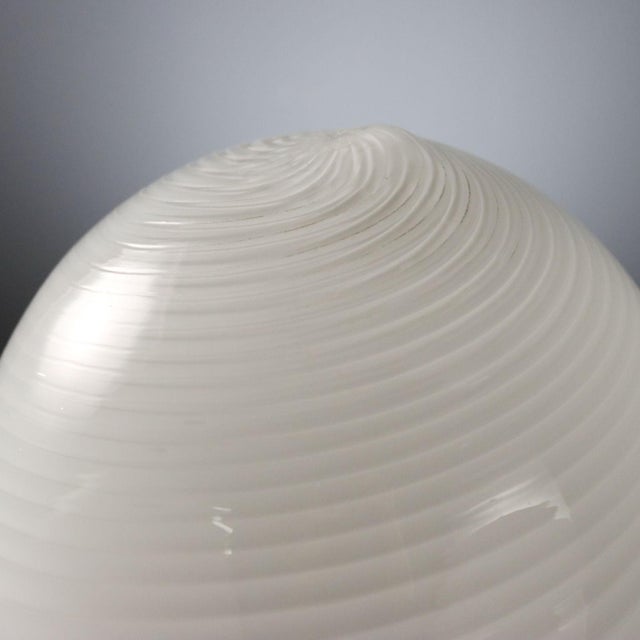 White Murano Glass Table Lamps, Set of 3 For Sale - Image 8 of 11
