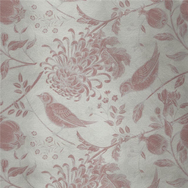 Contemporary Flowers and Birds 3 Fabric Wall Covering by Chiara Mennini for Midsummer-Milano For Sale - Image 3 of 3