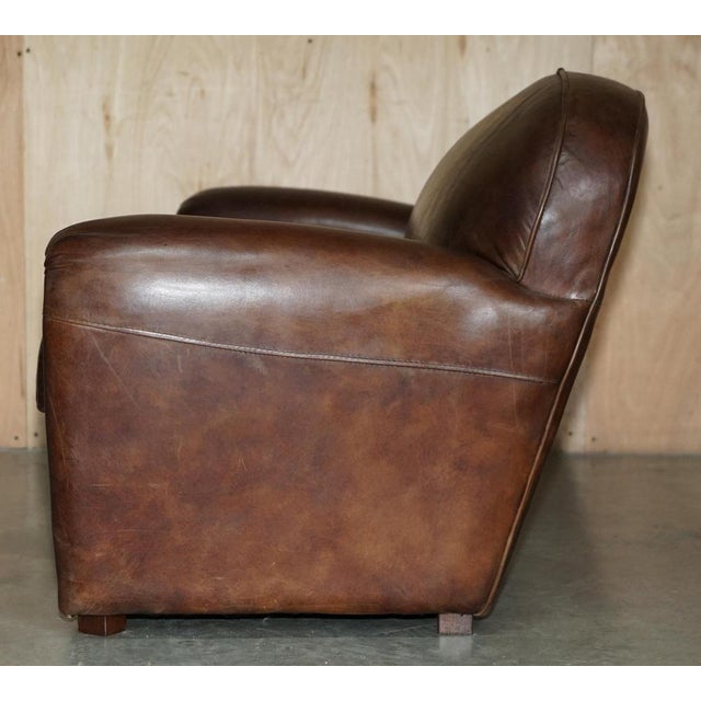 Vintage Earle Chesterfield Sofa in Brown Leather from Halo For Sale - Image 16 of 17