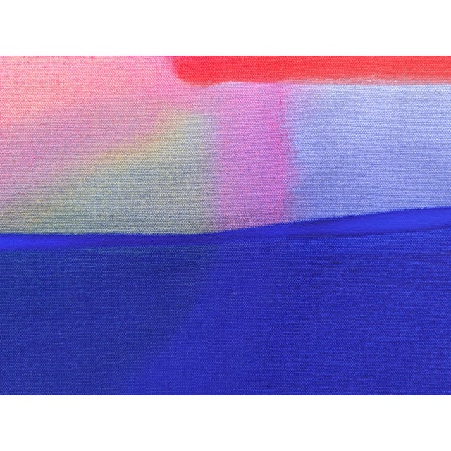 Gary Griffin "Boundary" Contemporary Blue, Pink, Green, & Red Tone Color Field Painting, 2023 For Sale - Image 9 of 11