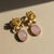 Lotus Rose Quartz Drop Earrings, Pair For Sale - Image 9 of 9