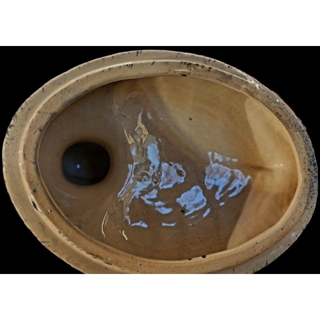 1980s Ceramic Spongeware Duck on Basket Casserole Dish 10"x6"7" For Sale In Panama City, FL - Image 6 of 7