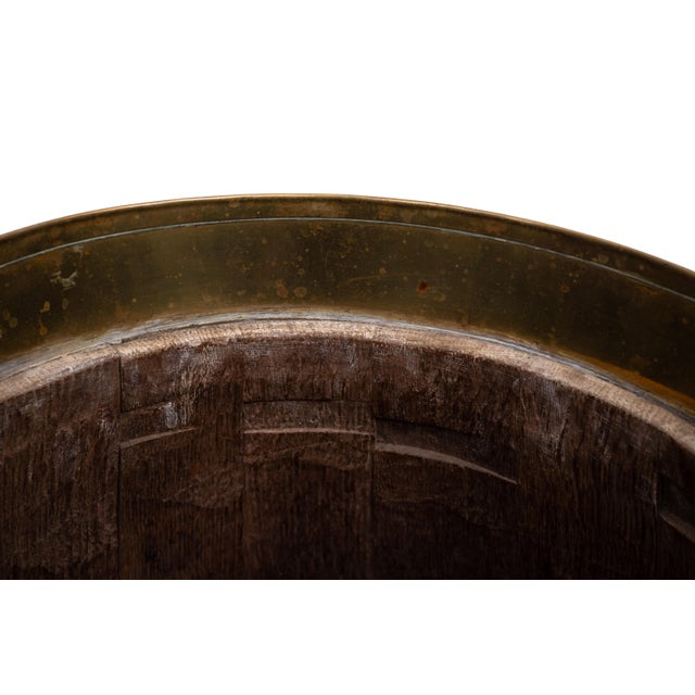 Wood Antique Dutch Coopered Hallway Barrel in Oak, 1900 For Sale - Image 7 of 8