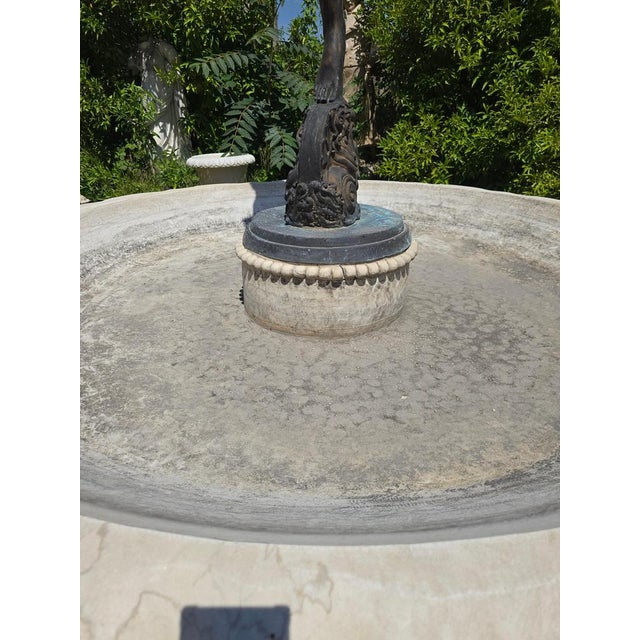 Greek Classical Marble and Bronze Fountain, Naples, 1950s For Sale - Image 6 of 13