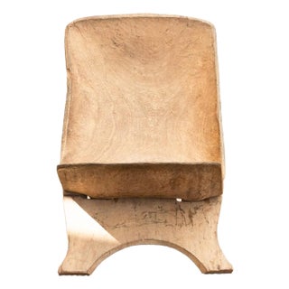 Oversize Sun-Bleached African Ceremonial Chair For Sale