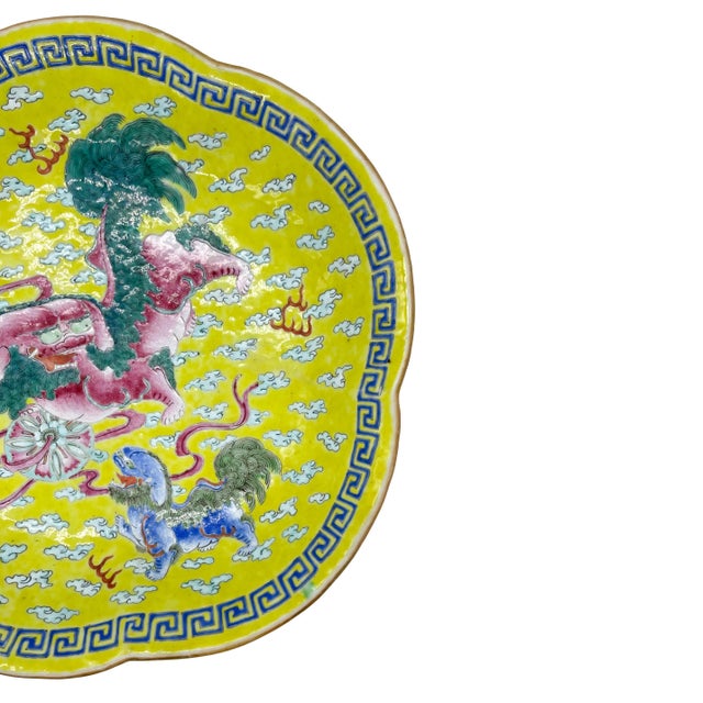 Late 19th Century Chinese Export Porcelain Canton Famille Jeune Footed Dish, Ca. 1870 For Sale - Image 5 of 13
