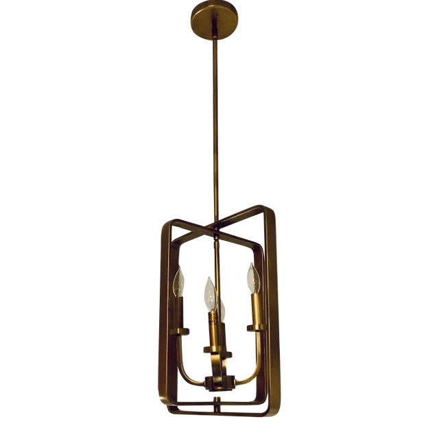 Modern Antique Brass Finished Pendant For Sale
