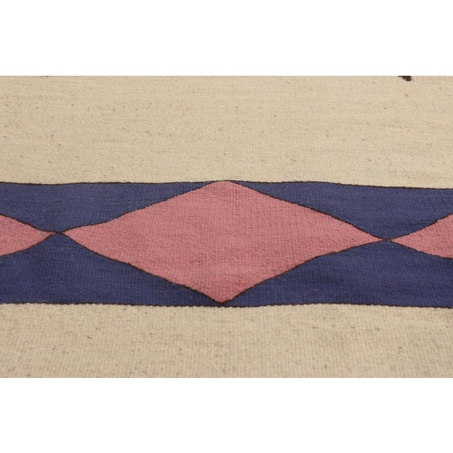 Late 20th Century Vintage Indian Dhurrie Rug, 09'02 X 12'01 For Sale - Image 5 of 10
