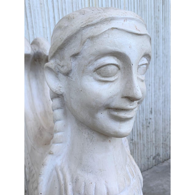 White 19th Century Rare Greco Roman Sphinx in Terracotta For Sale - Image 8 of 18