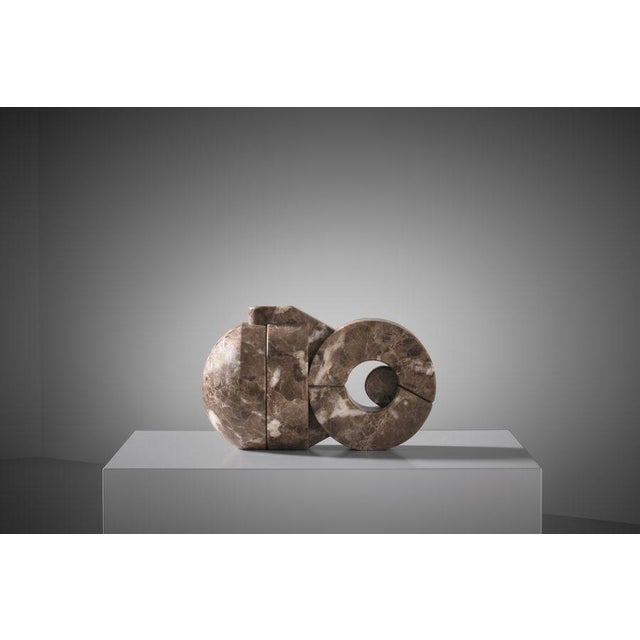 Contemporary Andrea Cascella, Abstract Interlocking Premesse Sculpture, Marble For Sale - Image 3 of 13