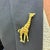 Gold Vintage 18k Yellow Gold Brown Enamel Ruby Eyes Diamond Leg Giraffe Pin Brooch For Sale - Image 8 of 8