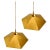 Belgian Brass Umbrella Shaped Pendant Lamps, 1970s, Set of 2 For Sale - Image 12 of 12