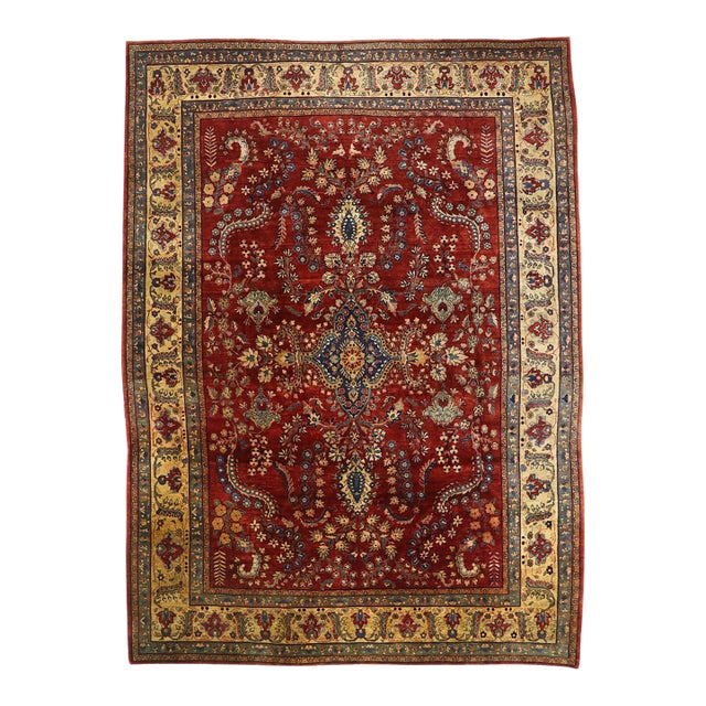 Antique Persian Mohajeran Sarouk Rug, 08'10 X 12'00 For Sale