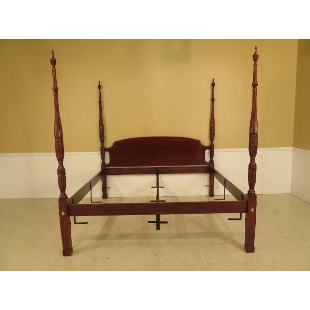 Henkel Harris Cherry King Size Rice Carved Bed Chairish