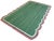Contemporary Handmade Cotton Scalloped Rug, Green with Cream and Raspberry Border 8'x10' For Sale - Image 3 of 9
