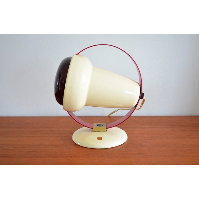 Cream Infraphil Table Lamp by Charlotte Perriand for Philips, 1950s For Sale - Image 8 of 10