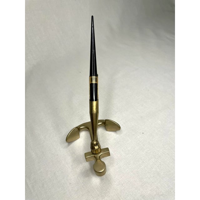 Nautical Solid Brass Anchor Pen Desk Accessory Set For Sale - Image 4 of 11