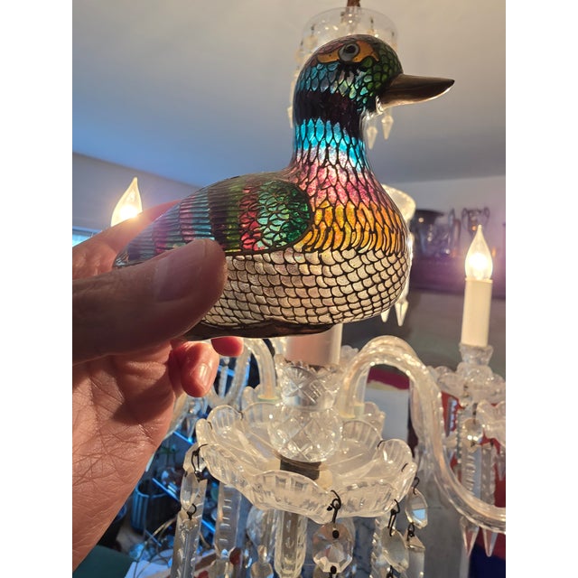 Vintage Chinese Plique a Jour Reticulated Duck Bird For Sale - Image 9 of 12