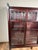Antique Arts & Crafts Leaded Glass Mahogany Bookcase C. 1920 For Sale - Image 4 of 11