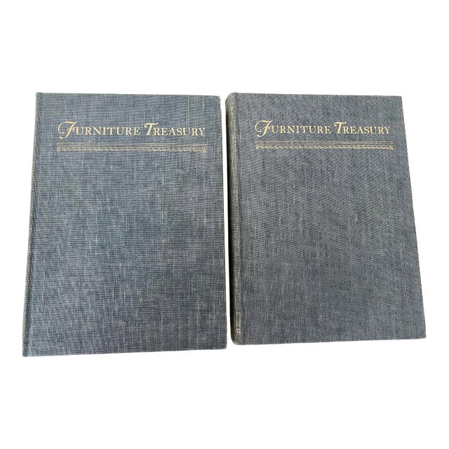 Mid 20th Century Furniture Treasury by Wallace Nutting - 2-Volume Hardcover Book Set Macmillan 1948 For Sale