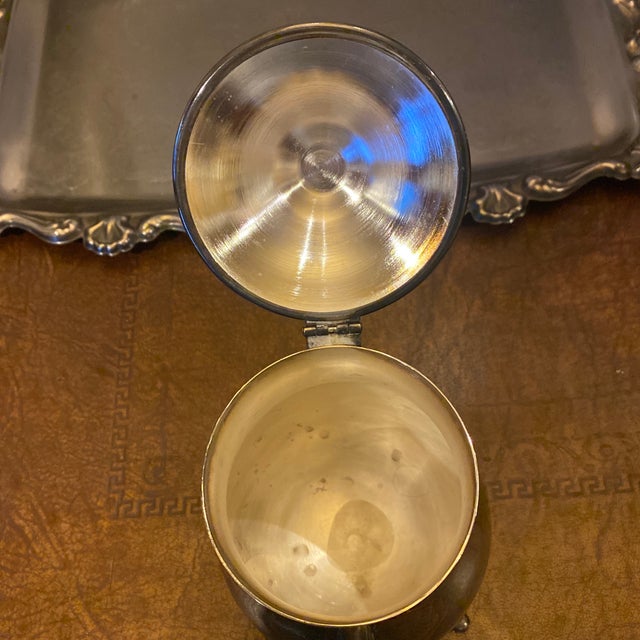 Vintage Tea and Coffee Silver-Plated Matching 5 Piece Service Set With Tray For Sale - Image 10 of 12