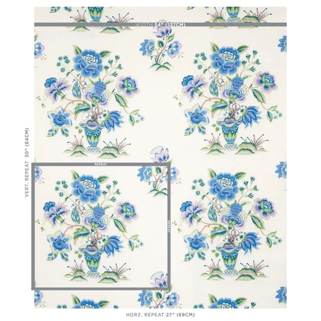 Whimsical and charmingly naive, Ashford Linen features an exuberant plant flowering from a painted cachepot. Based on an...