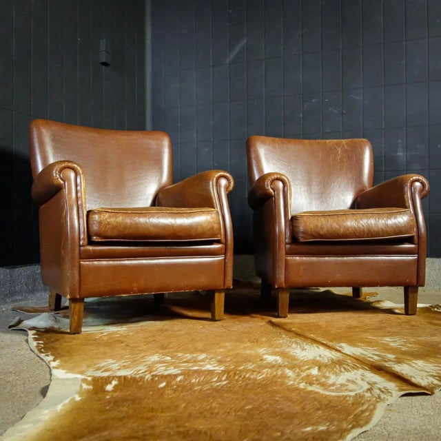 Vintage Leather Brown Chair For Sale - Image 7 of 7