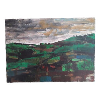 Philippe Counasse, Landscape, 1979, Oil on Canvas For Sale