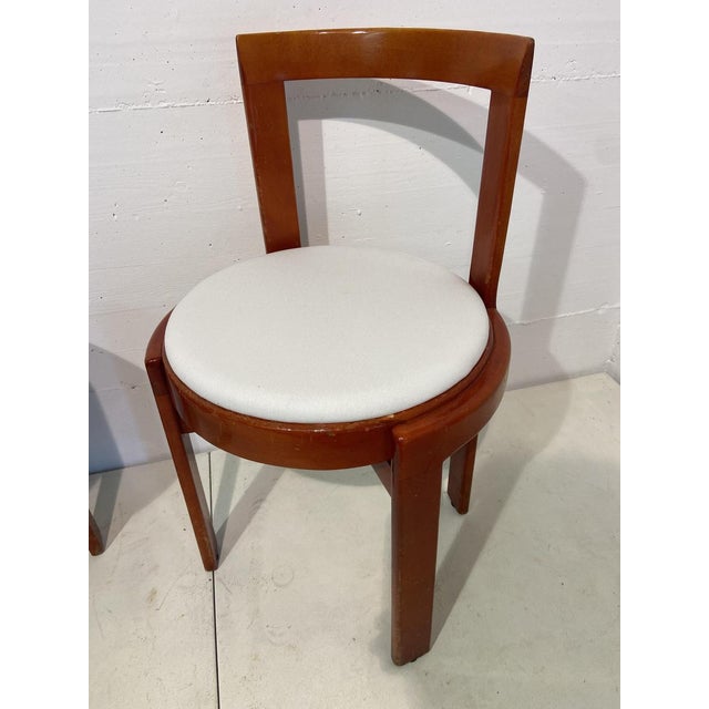 Italian Red Lacquered Wooden Breakfast Table and Chairs by Gianfranco Frattini, 1975, Set of 5 For Sale - Image 14 of 16