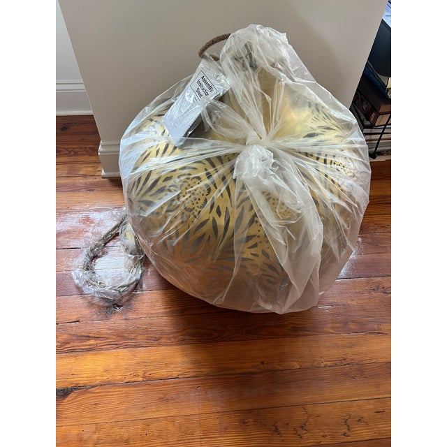 2020s Morris & Co Marigold Brass Chandelier Pendant For Sale - Image 5 of 13