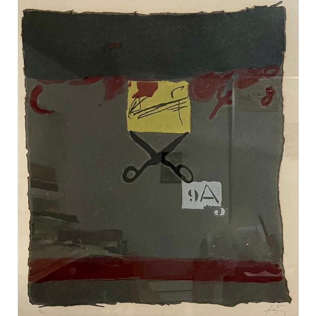 Abstract Expressionism Antoni Tàpies, Spanish Post Modern Abstract Aquatint Color Etching Antoni Tapies, 1979 For Sale - Image 3 of 9