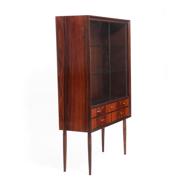 Seffle Möbelfabrik Rosewood Vitrine Svante Skoch Seffle Möbelfabrik Sweden 1960s For Sale - Image 4 of 17