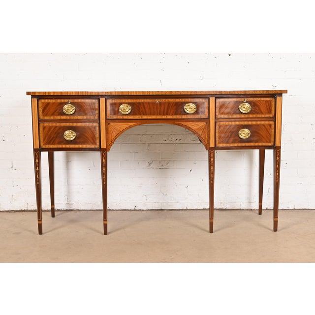 Councill Federal Inlaid Flame Mahogany and Satinwood Sideboard Credenza For Sale - Image 14 of 14