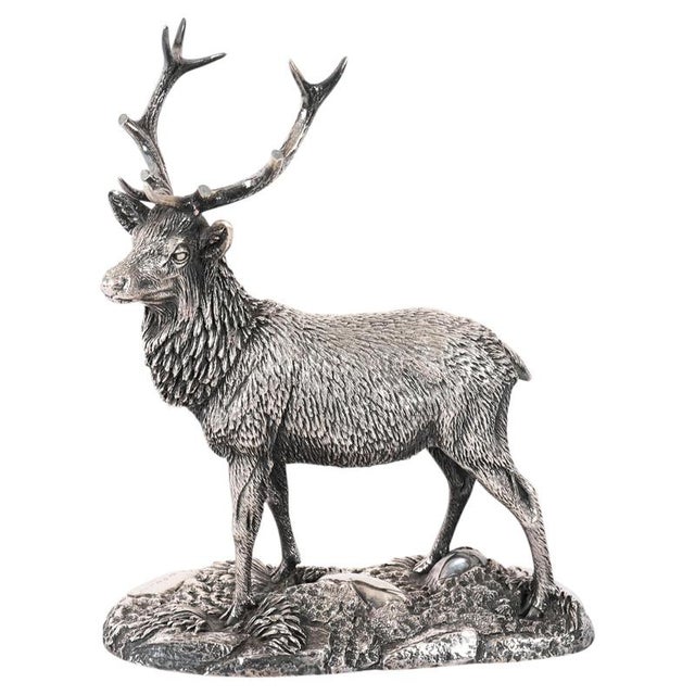 Tom Mackie, Stag Animalier, 1987, Sterling Silver For Sale - Image 16 of 16