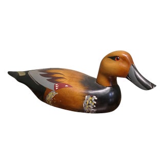 Chinese Painted and Decoy Duck, 1900 For Sale