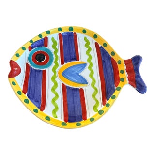 Vietri Italian Fish Dish Colorful Serveware For Sale