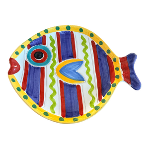 Vietri Italian Fish Dish Colorful Serveware