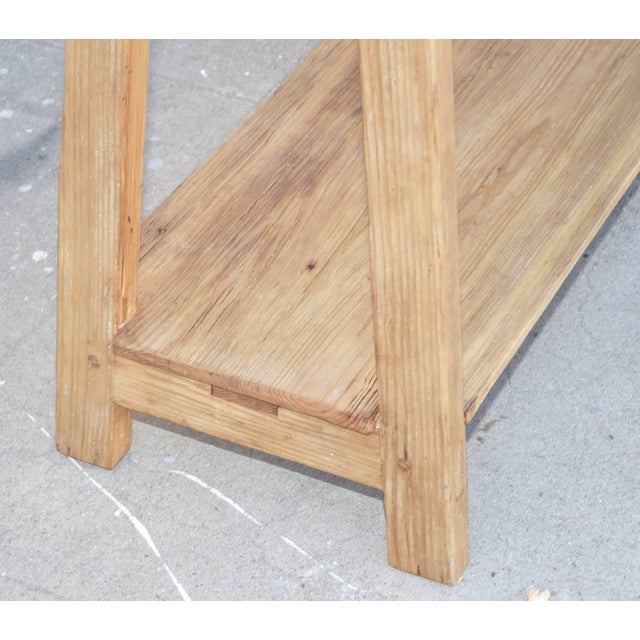 AgathaConsole Table in Reclaimed Heart-Pine, Built to Order by Petersen Antiques For Sale - Image 12 of 12