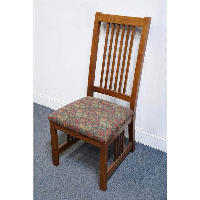 Nichols & Stone Nichols & Stone Quarter Sawn Oak Mission Style Arts & Crafts Dining Side Chair 4033-0461 For Sale - Image 4 of 10
