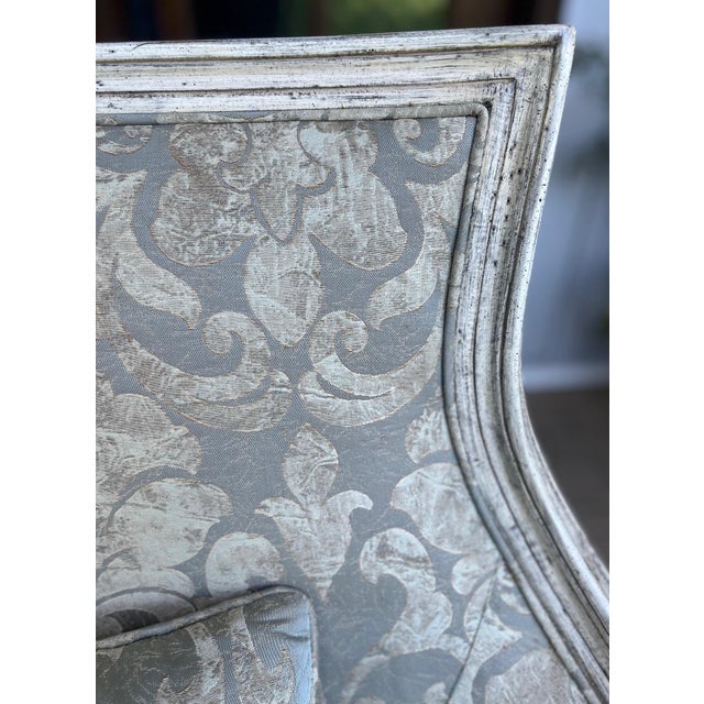 Theodore Alexander Evanna Bergere Style Upholstered Accent Chair For Sale - Image 10 of 14