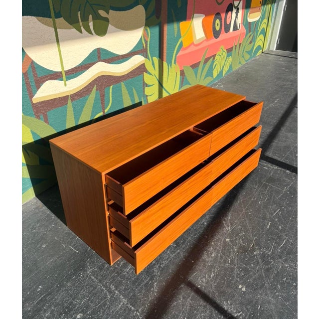 Brown Danish Teak Sixer For Sale - Image 8 of 8