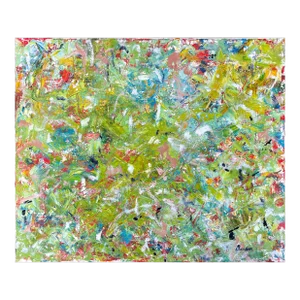 Celebration of Spring, Abstract Painting Signed by Artist
