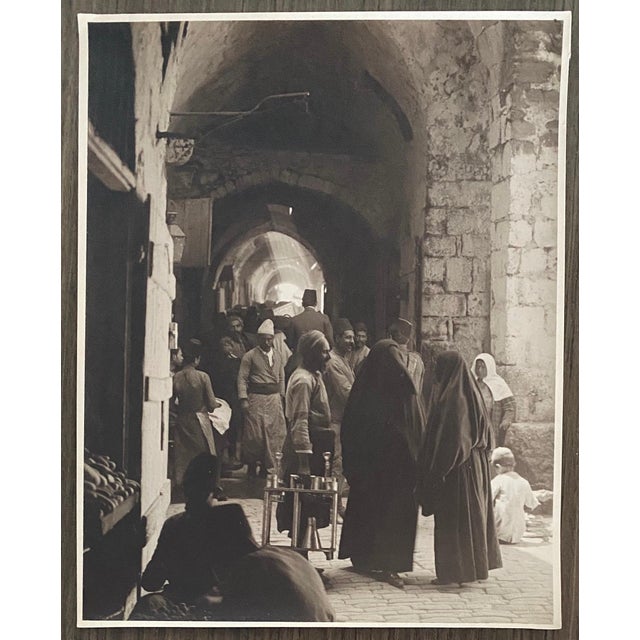 Black American Colony Jerusalem, Vintage Large Albumen Photo - Via Dolorosa In Station Of The Bross. Jerusalem, 1890-1920 For Sale - Image 8 of 8