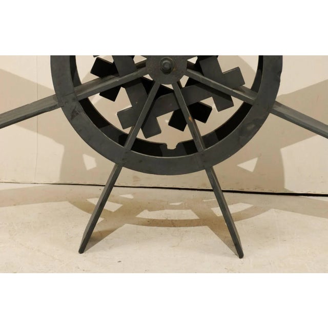 Mid 20th Century Water Wheel Decoration of Ebonized Jackwood From Kerala, India For Sale - Image 5 of 10