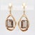 Pair of Ronald H Pearson Modernist 14k Forged Gold & Topaz Earrings For Sale - Image 4 of 13