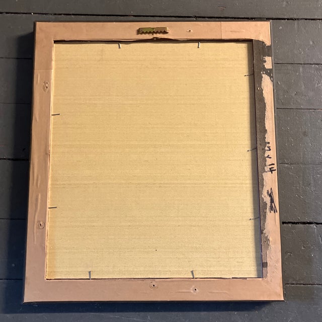 Abstract 1950’s Original Abstract Charcoal Figure Study Drawing Gilt Wood Frame For Sale - Image 3 of 3