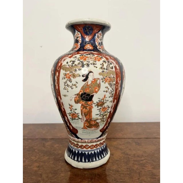 White Japanese Imari Shaped Vase, 1900s For Sale - Image 8 of 8