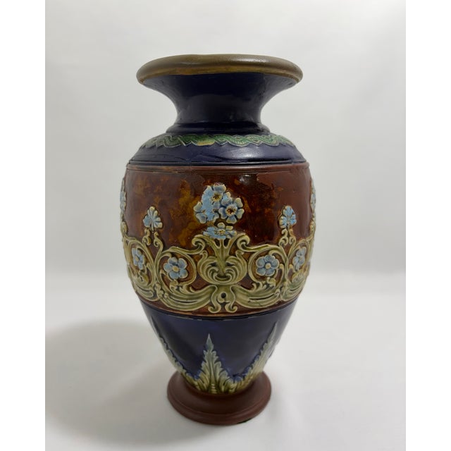 Late 19th Century Antique Doulton Lambeth Stoneware Vase – England, Late 19th Century For Sale - Image 5 of 10