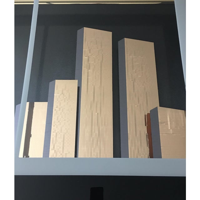 Nyc Cityscape Cubist Gold And Black Mirror Wall Art By Jon Gilmore 1980s Chairish